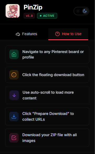 PinZip Extension Interface